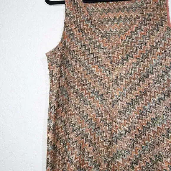 Maeve x Anthropologie Orange Knit Chevron Dress‎ Size Small - Picture 3 of 7